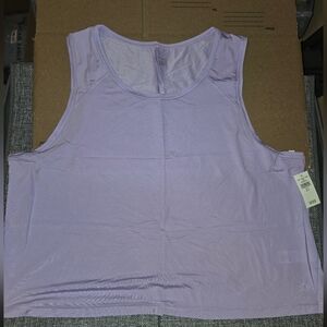 Offline By Aerie Sweat Sesh Cropped Tank - L - Purple Wash - NWT